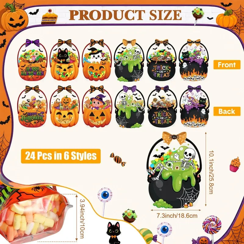 Halloween Plastic Candy Goodie Bags