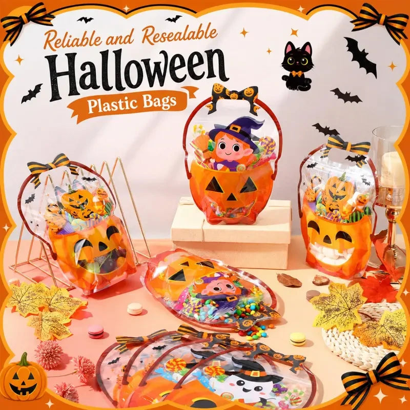 Halloween Plastic Candy Goodie Bags