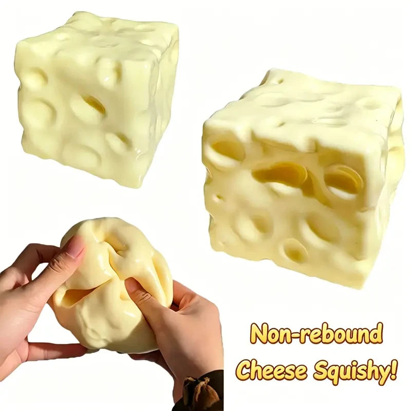 Jumbo Cheese Squishy Fidget Toy
